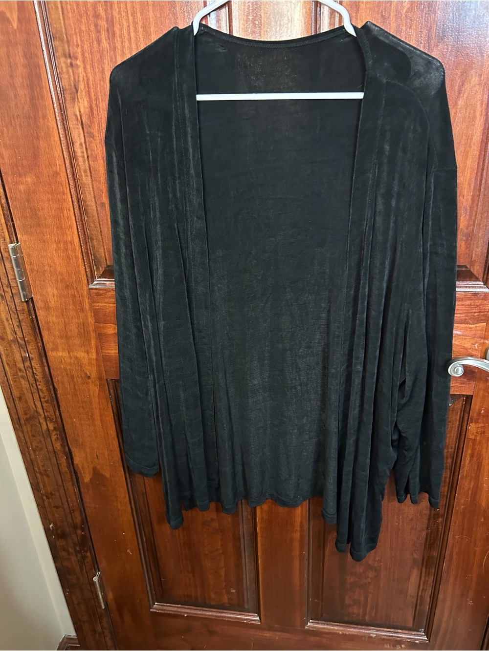 Black Open-Front Women's Cardigan Sweater